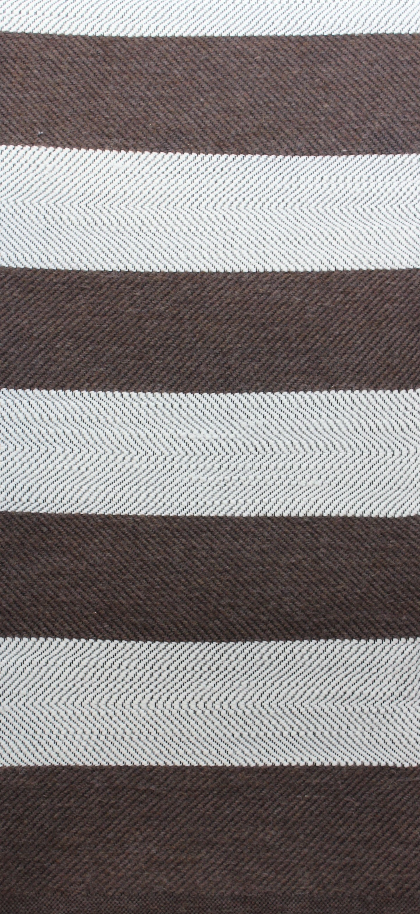 Moroccan Wool Blanket Throw Bed Runner Sofa Cover with Tassels Hand Loomed Stripy Taupe and White 263 x 152 cm / 103.5 x 60.2 inches