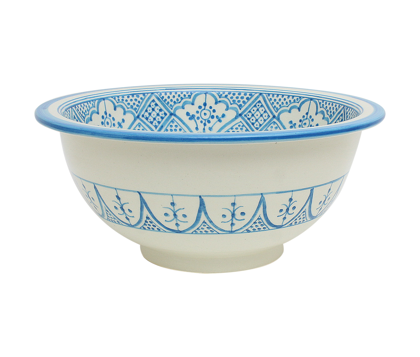 Moroccan Sink Washbasin Wash Basin Ceramic Handmade Turquoise Free Waste (SW133)