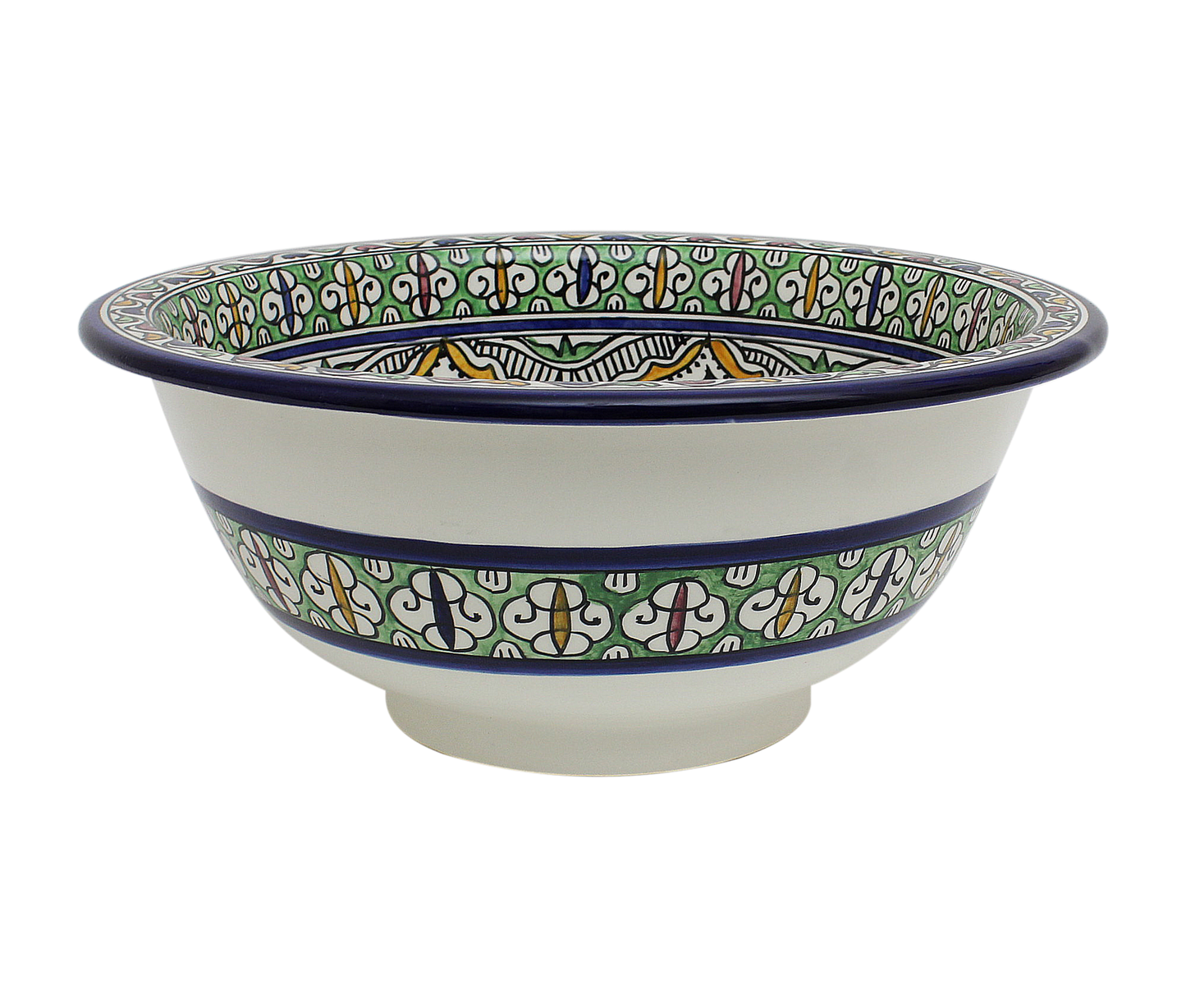 Moroccan Sink Washbasin Wash Basin Ceramic Handmade Multicolour Free Waste SW141