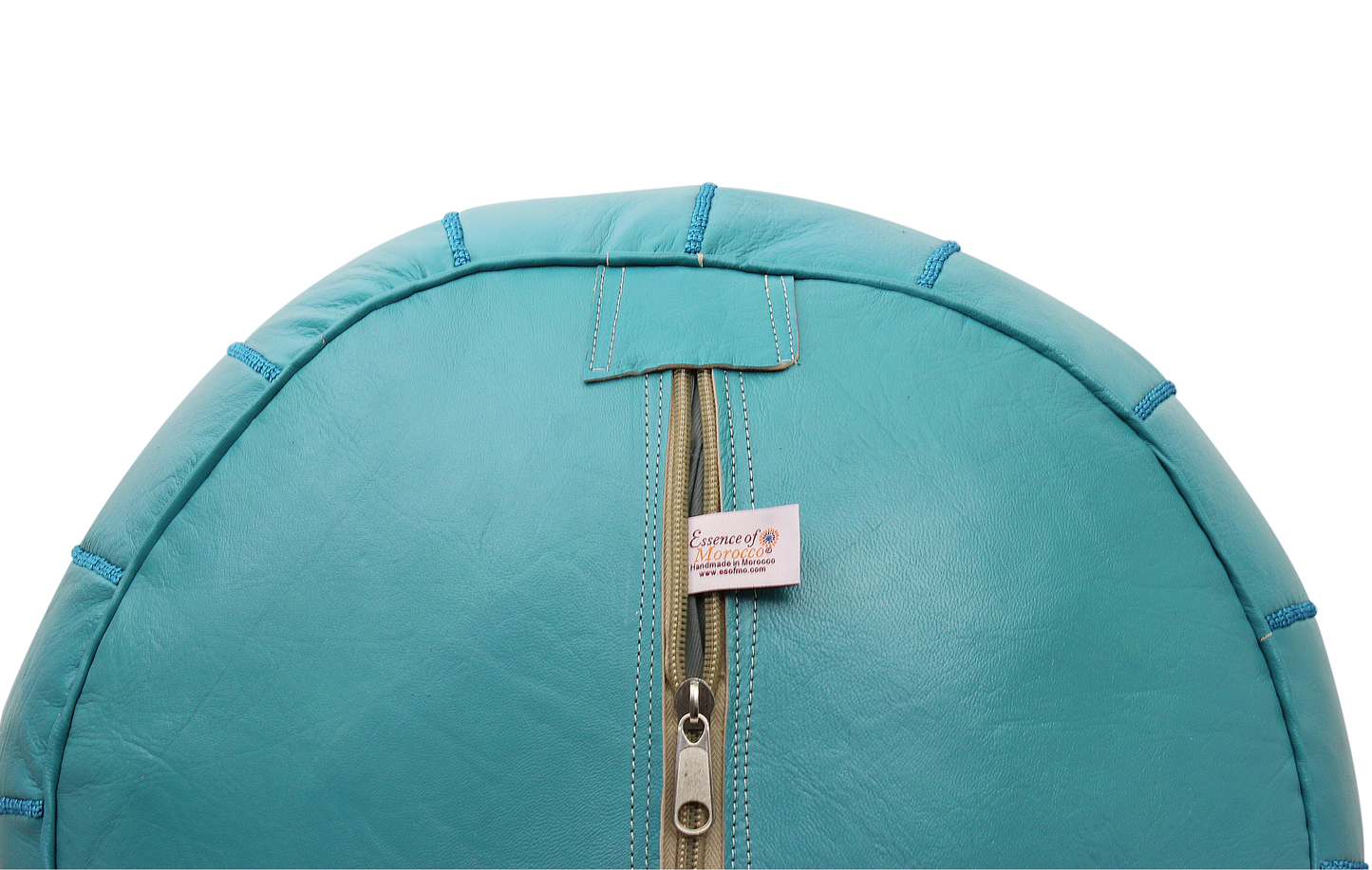Moroccan Pouffe Pouf Ottoman Footstool COVER ONLY or STUFFED Real Turquoise Blue Leather