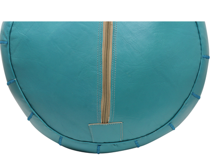 Moroccan Pouffe Pouf Ottoman Footstool COVER ONLY or STUFFED Real Turquoise Blue Leather