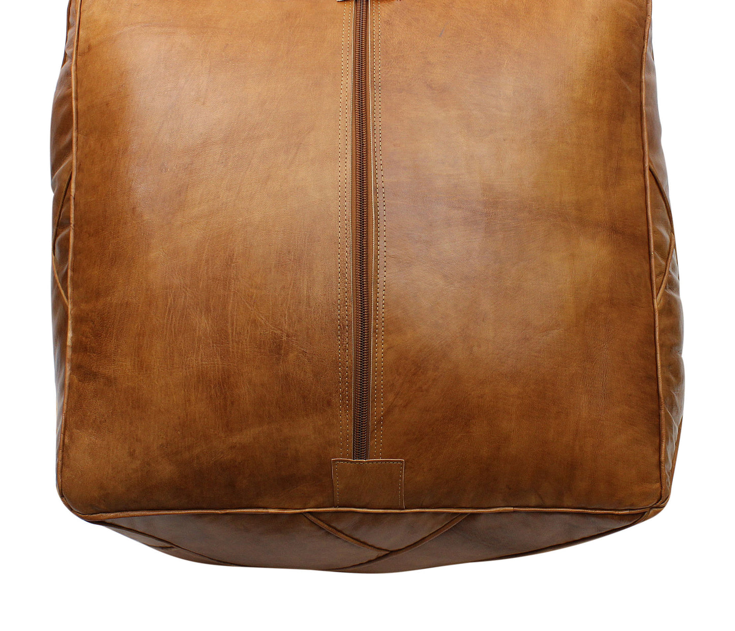 Moroccan XL Square Pouffe Pouf Footstool COVER ONLY or STUFFED Real Natural Tan Leather 60x60x45cm