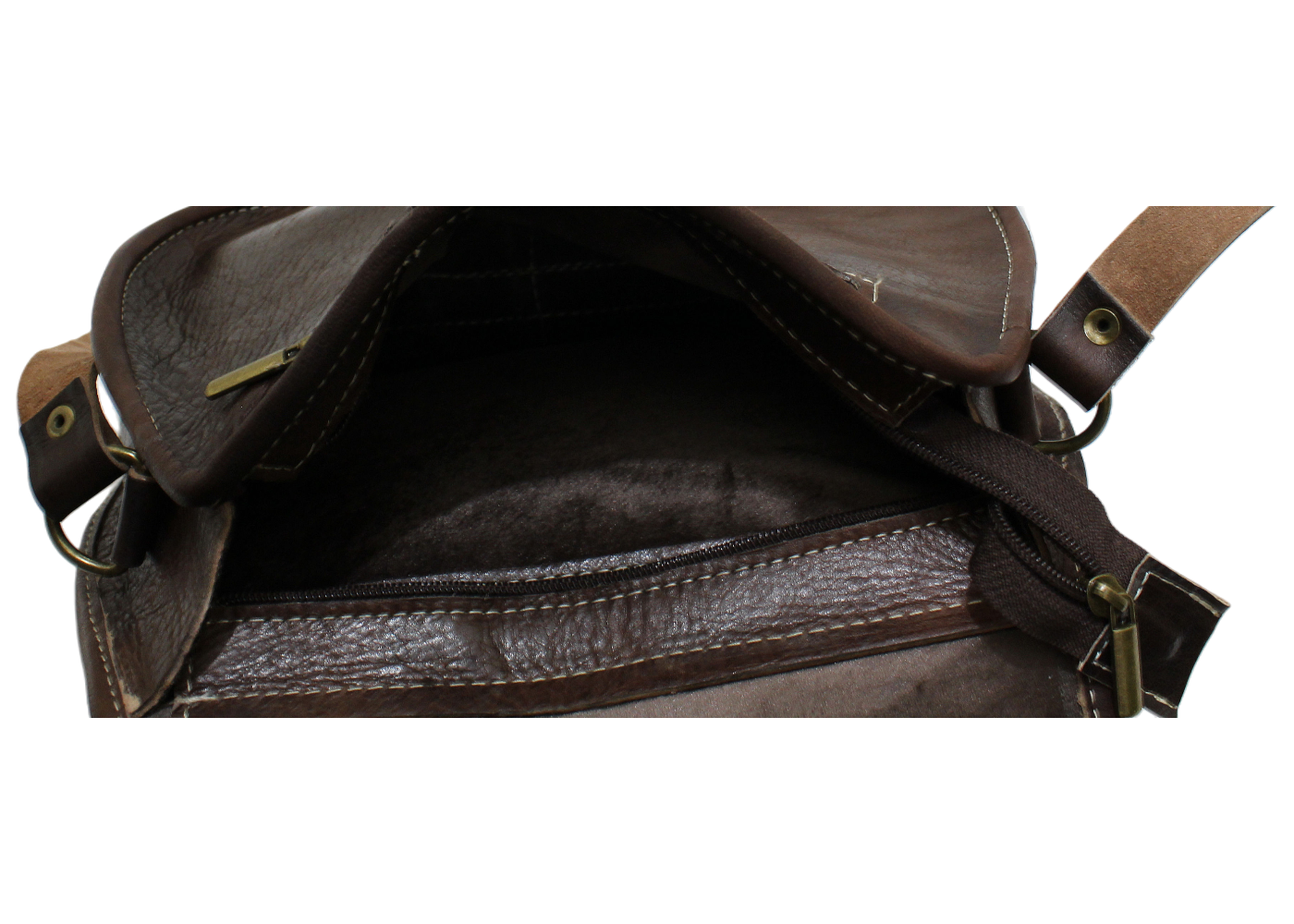Dark Brown Leather Saddle Bag | Handmade Moroccan Crossbody Bag | Adjustable Strap | Vintage Style Cowhide (Copy)