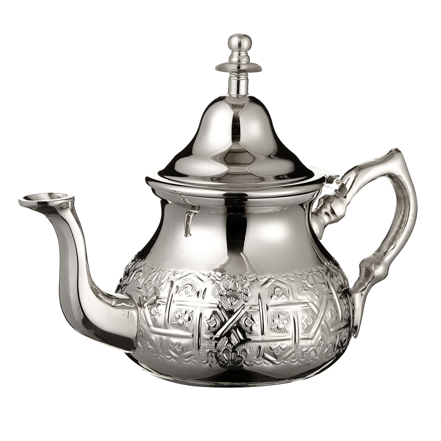 MoroccanSilverTeapotEngravedLargeEssenceofMorocco