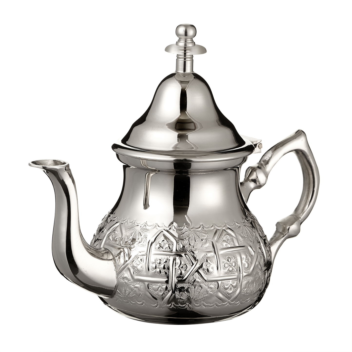 MoroccanSilverTeapotEngravedMediumEssenceofMorocco