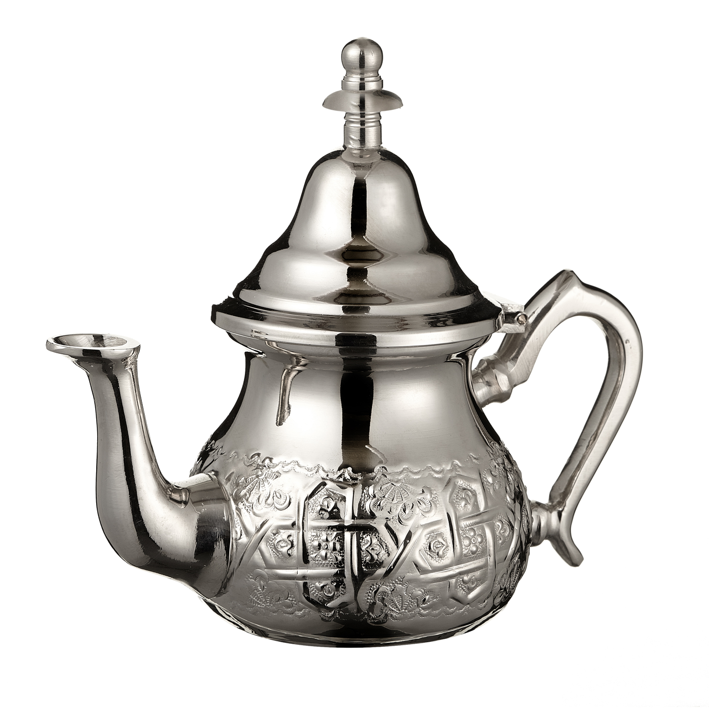 MoroccanSilverTeapotEngravedSmallEssenceofMorocco