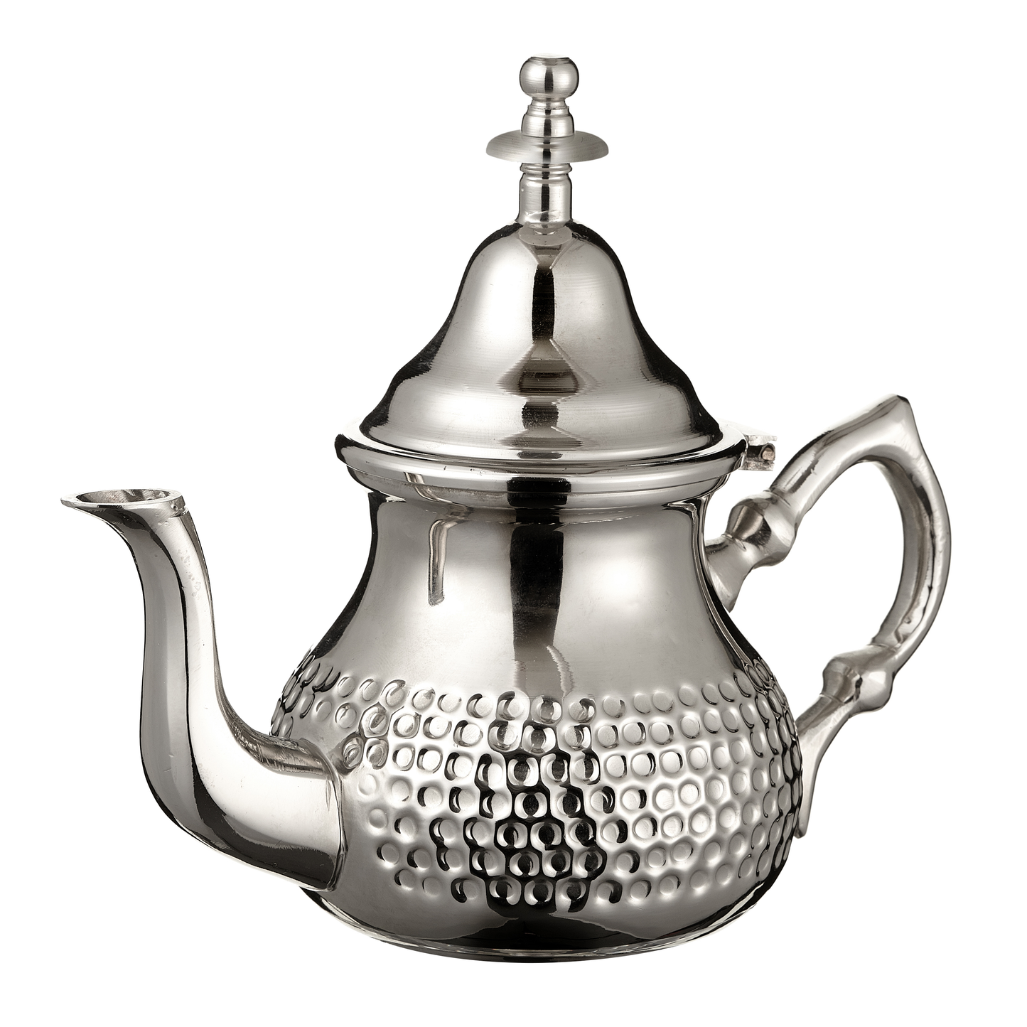MoroccanSilverTeapotHammeredMediumEssenceofMorocco
