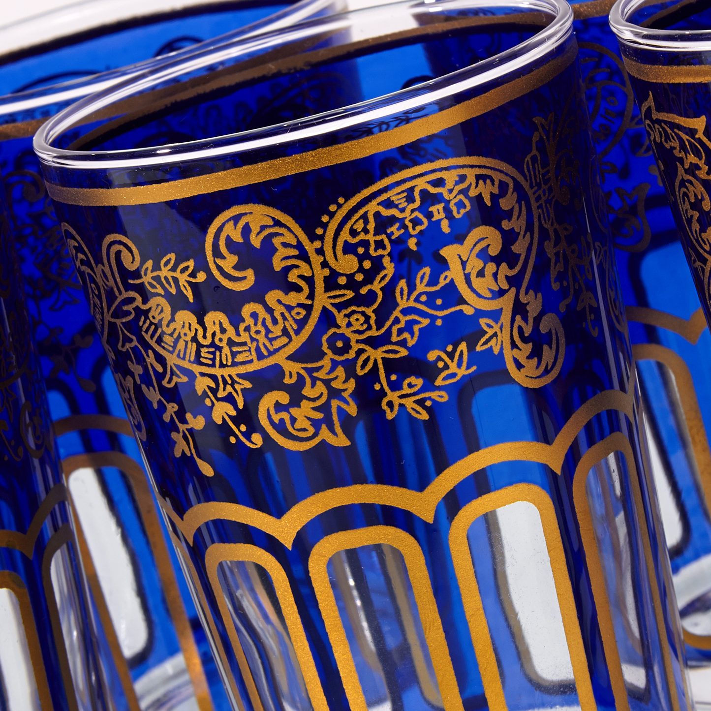 MoroccanTeaGlassesBlueHandPaintedEssenceofMorocco