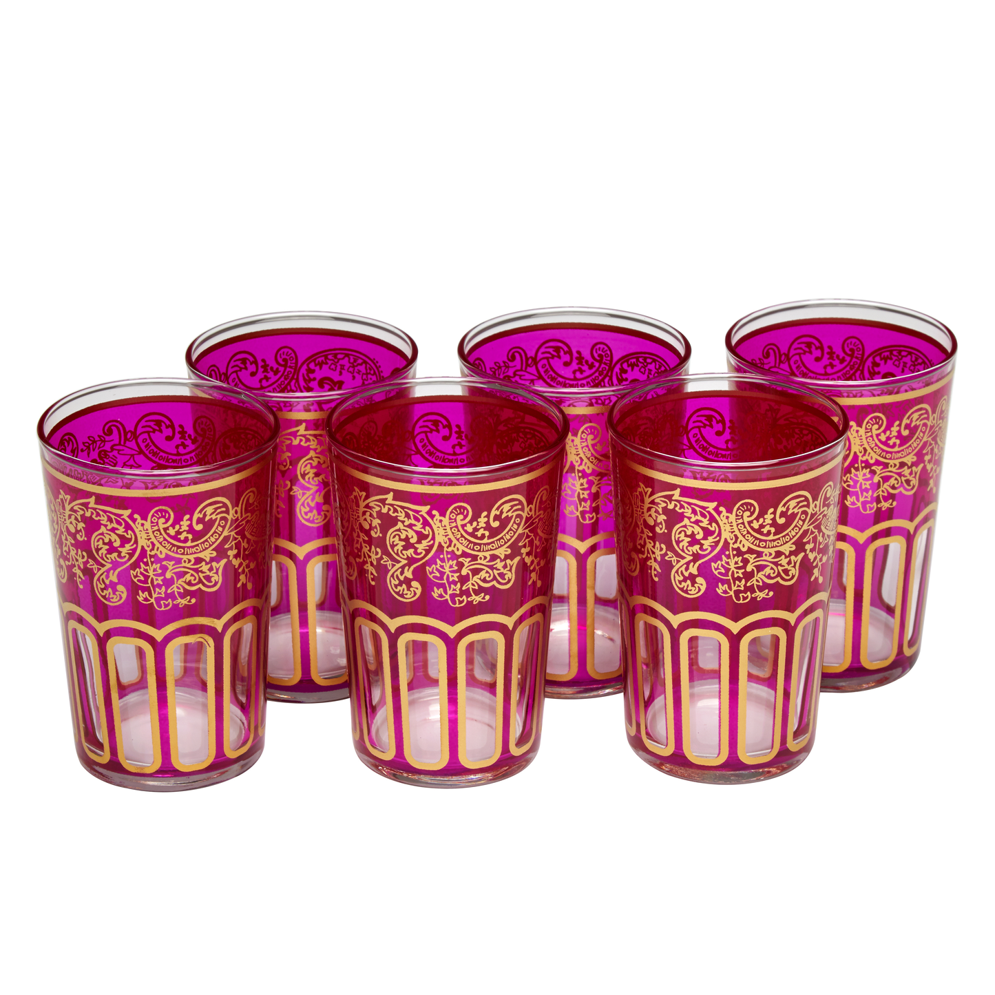 MoroccanTeaGlassesPinkHandPaintedEssenceofMorocco