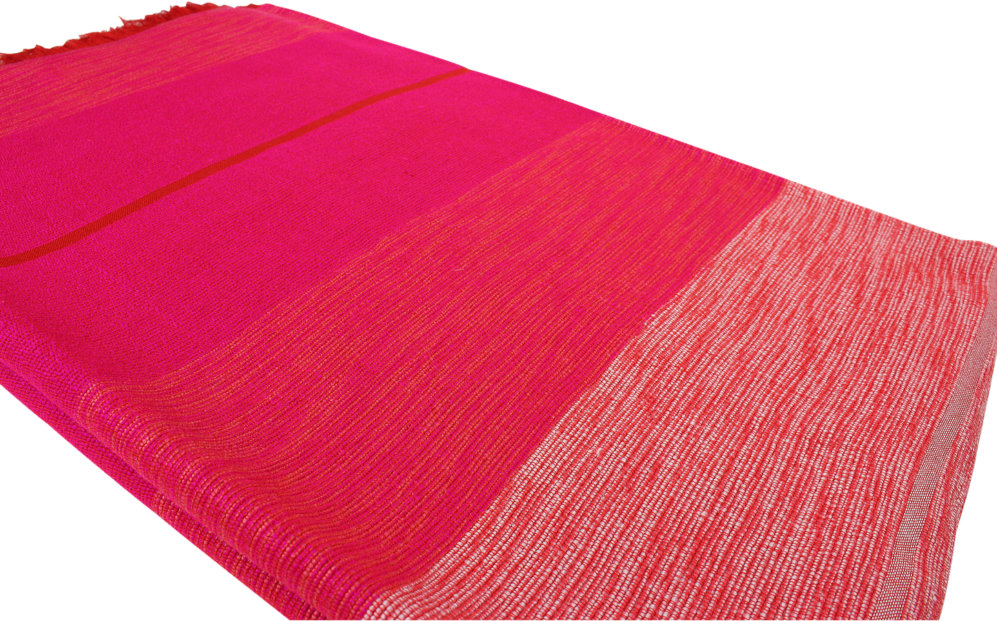 Moroccan Throw Bedspread Sofa Cover Rose Pink Handwoven Wool Sabra Silk 270 cm x 170 cm