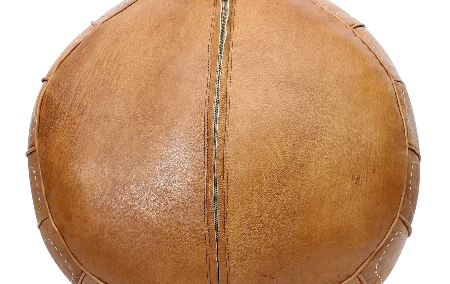 Moroccan Pouffe Pouf Ottoman Footstool in Natural Tan Leather Cover Only or Stuffed Handmade