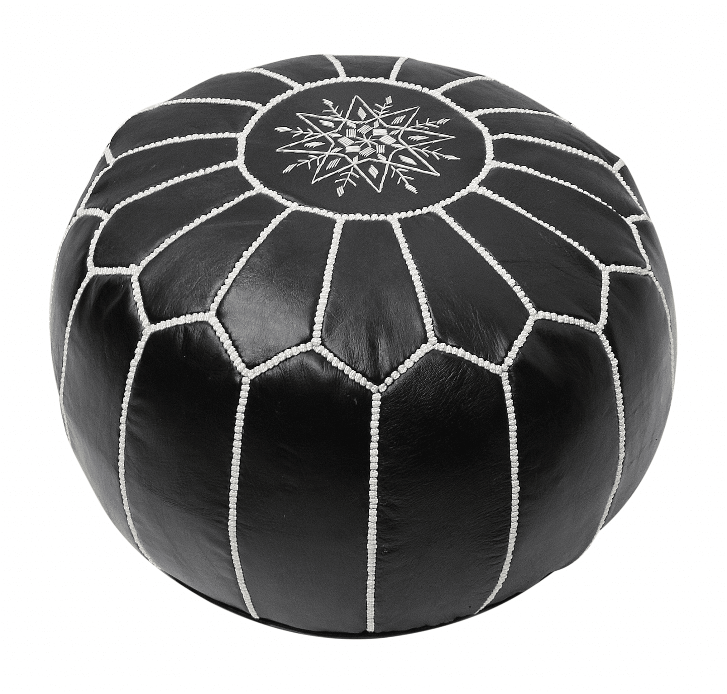 moroccan-black-white-pouffe-pouf-ottoman-footstool-cover-only-or-stuffed-real-leather