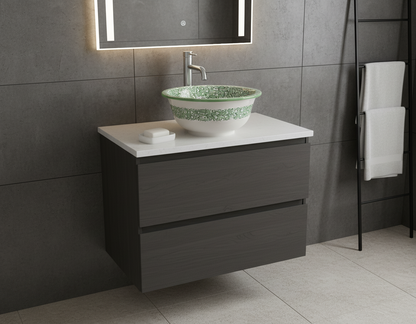 Moroccan Sink Washbasin Wash Basin Ceramic Handmade Green Free Waste (SW103)