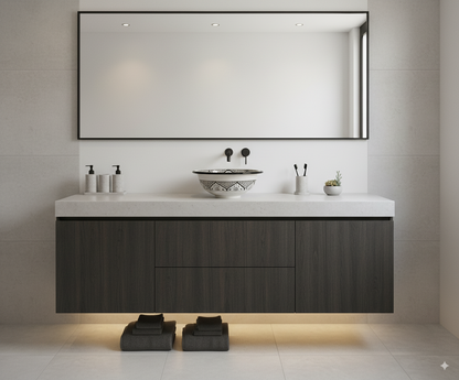 Moroccan Sink Washbasin Wash Basin Ceramic Handmade Black with Free Waste (SW50)