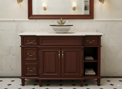 Moroccan Sink Washbasin Wash Basin Ceramic Handmade Black with Free Waste (SW57)