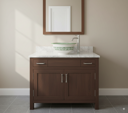 Moroccan Sink Washbasin Wash Basin Ceramic Handmade Green Free Waste (SW58)