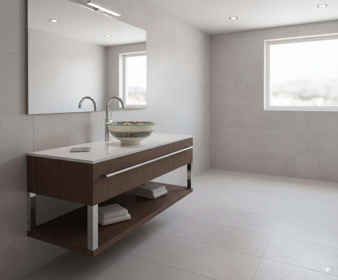 Moroccan Sink Washbasin Wash Basin Ceramic Handmade Multicolour Free Waste SW128