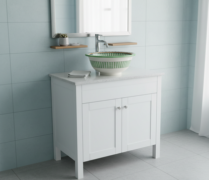 Moroccan Sink Washbasin Wash Basin Ceramic Handmade Green Free Waste (SW53)