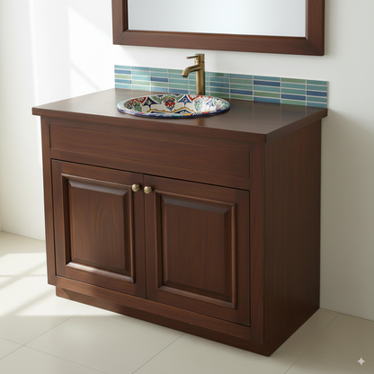 Moroccan Sink Washbasin Wash Basin Ceramic Handmade Multicolour Free Waste SW56