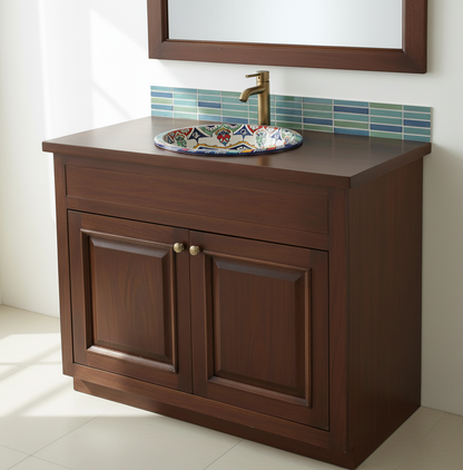 Moroccan Sink Washbasin Wash Basin Ceramic Handmade Multicolour Free Waste SW56