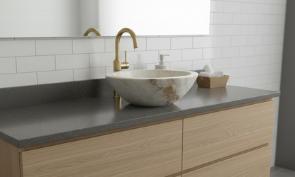 Moroccan Sink Washbasin Wash Basin Marble Stone Hand Carved Free Waste 31 cm (MS2)