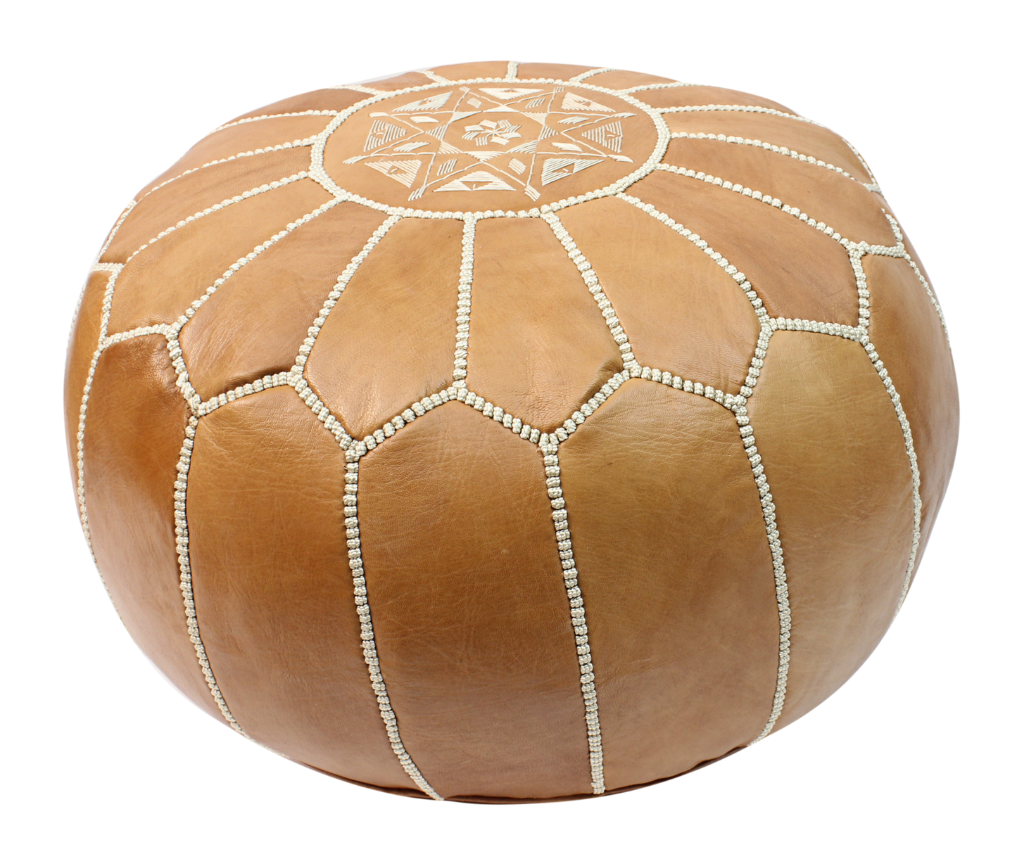 Moroccan Pouffe Pouf Ottoman Footstool RAK2 COVER ONLY or STUFFED Genuine Natural Tan Leather