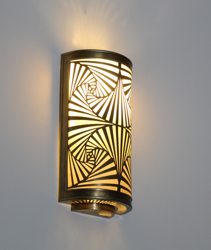 Moroccan Brass Wall Sconce Light Shade Handmade – Vintage Art Deco Openwork Design (BS3)