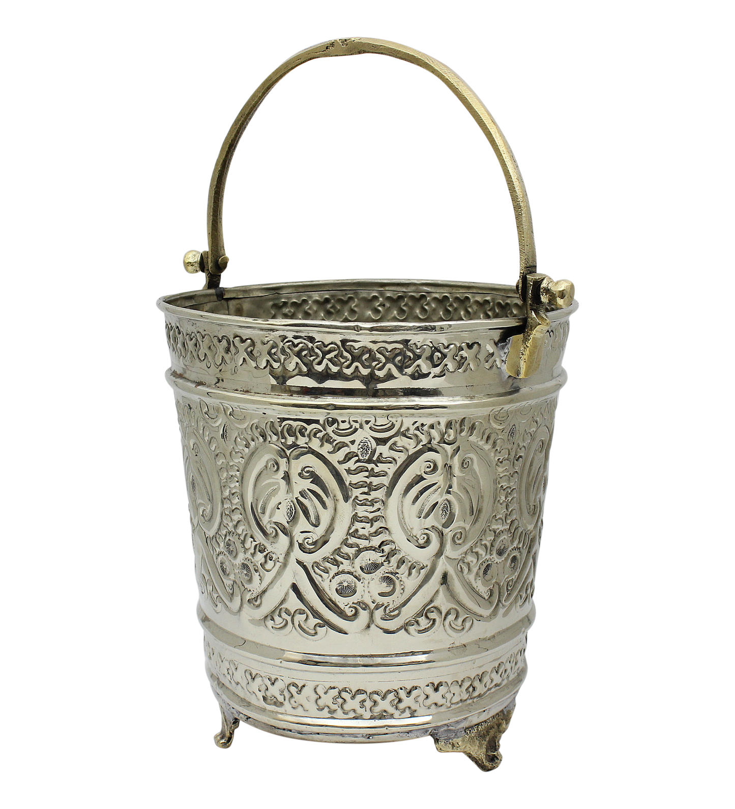 Moroccan Hammam Bucket Vintage Silver Maillechort Handmade Hand Engrav –  ESSENCE OF MOROCCO