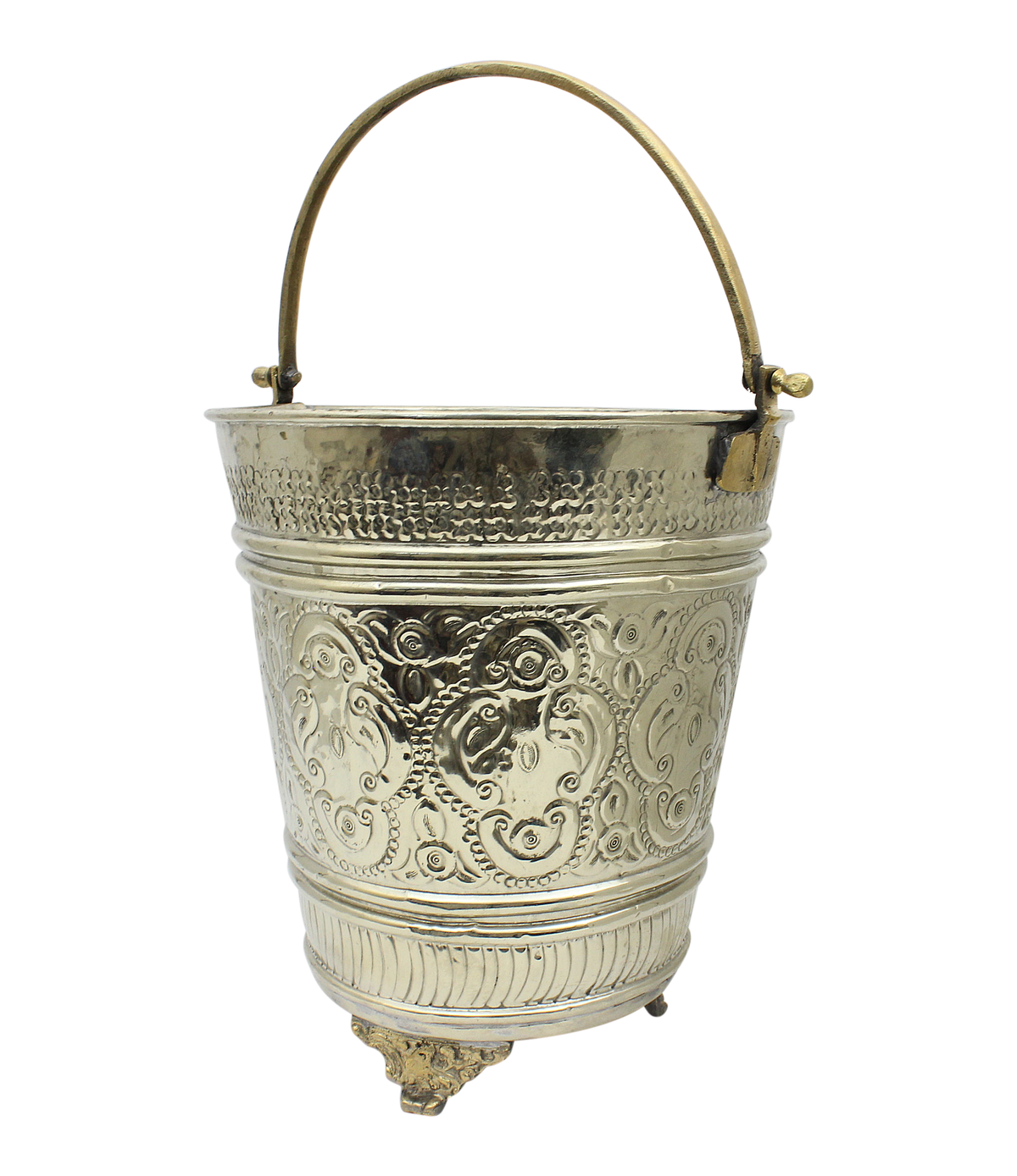 Moroccan Hammam Bucket Vintage Silver Maillechort Large Handmade Hand ...