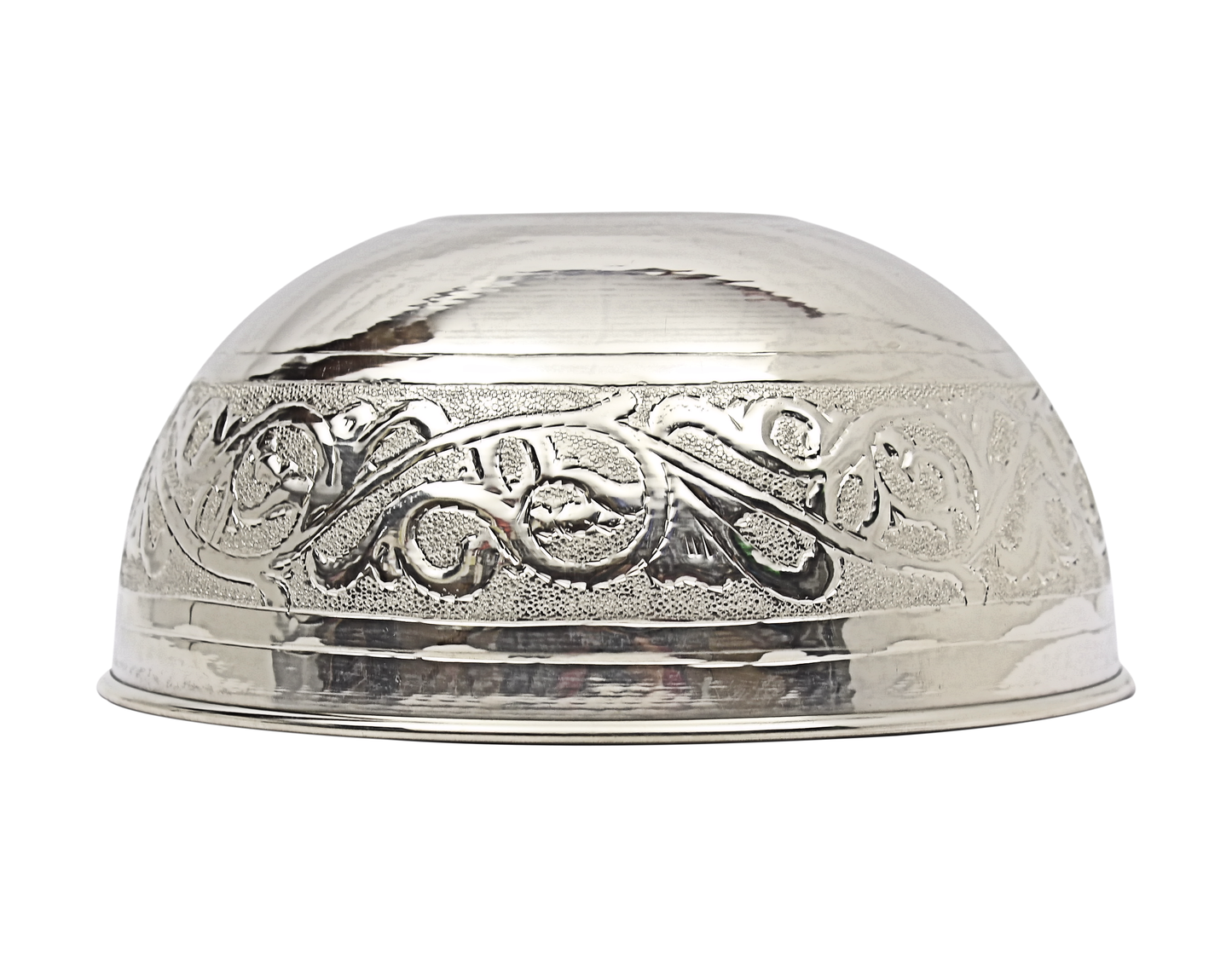 Moroccan Hammam Bowl Silver Maillechort Vintage Engraved Design 15.5 cm 6.1 in (HB106)