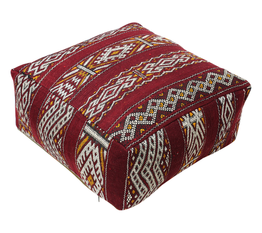 Moroccan Kilim Pouffe Pouf Footstool COVER ONLY or STUFFED XL 60x60x25cm 24x24x10 inches (KP312)
