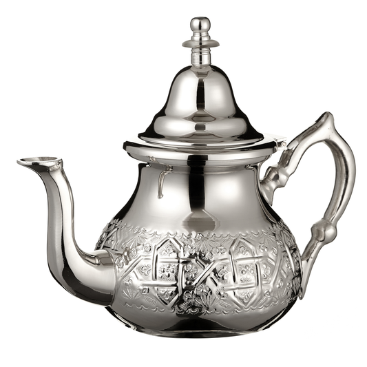 Moroccan Silver Teapot Integrated Filter Handle Cover Engraved XL Extra Large 1 Litre