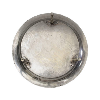 Vintage Moroccan Serving Tray Table with Removable Legs – 53 cm Silver Maillechort