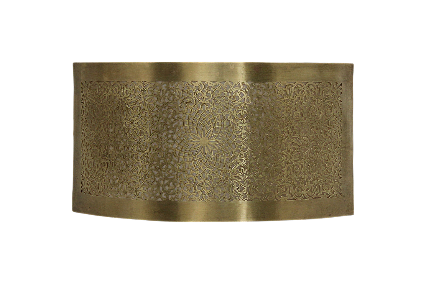 Moroccan Brass Wall Sconce Light Shade Handmade – Vintage Fes Fine Openwork Design (BS1)