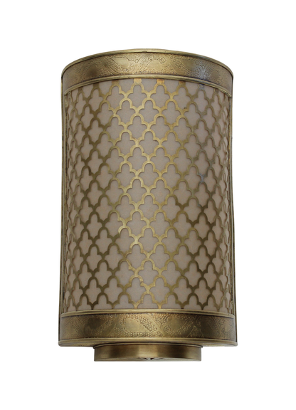 Moroccan Brass Wall Sconce Light Shade Handmade – Vintage Fes Openwork Design (BS2)