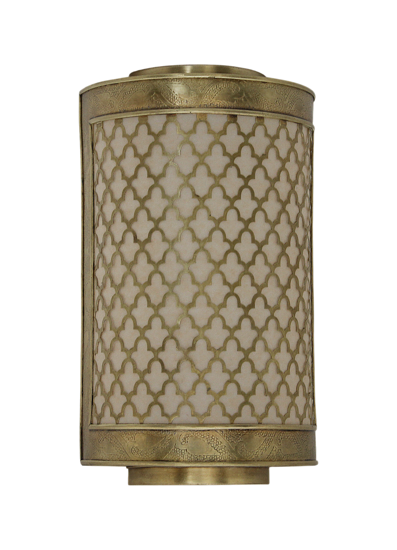 Moroccan Brass Wall Sconce Light Shade Handmade – Vintage Fes Openwork Design (BS2)