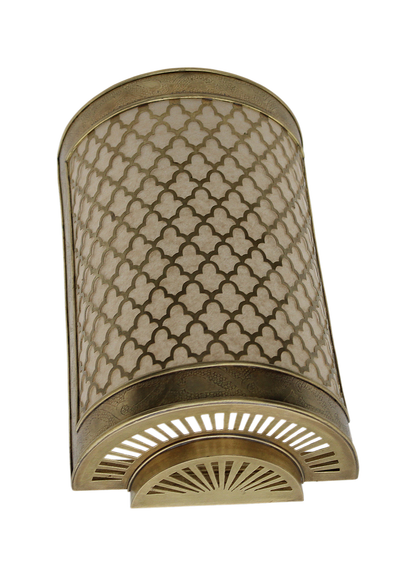 Moroccan Brass Wall Sconce Light Shade Handmade – Vintage Fes Openwork Design (BS2)