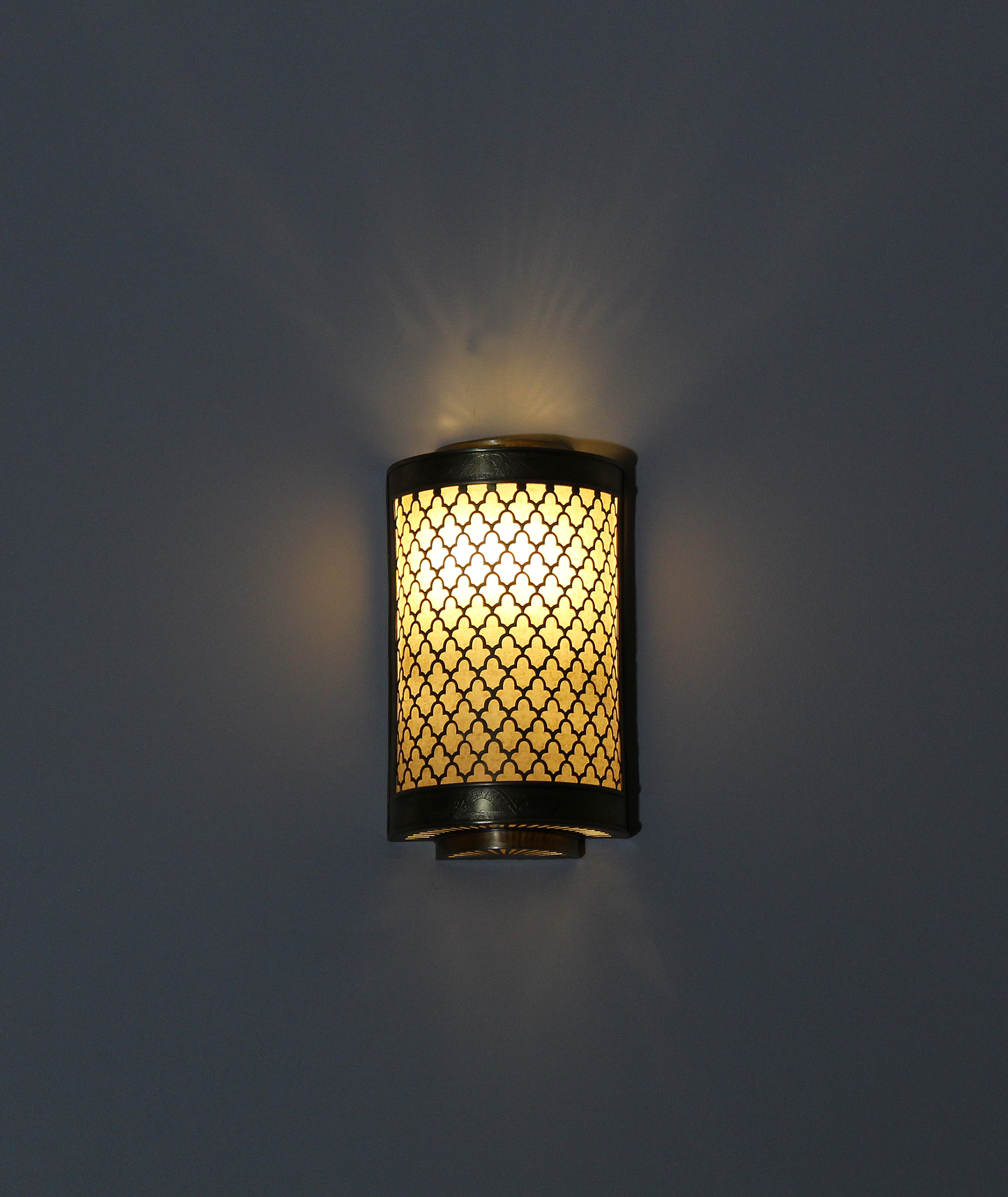 Moroccan Brass Wall Sconce Light Shade Handmade – Vintage Fes Openwork Design (BS2)