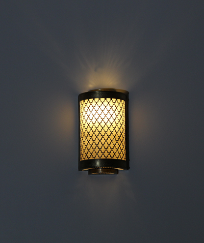 Moroccan Brass Wall Sconce Light Shade Handmade – Vintage Fes Openwork Design (BS2)