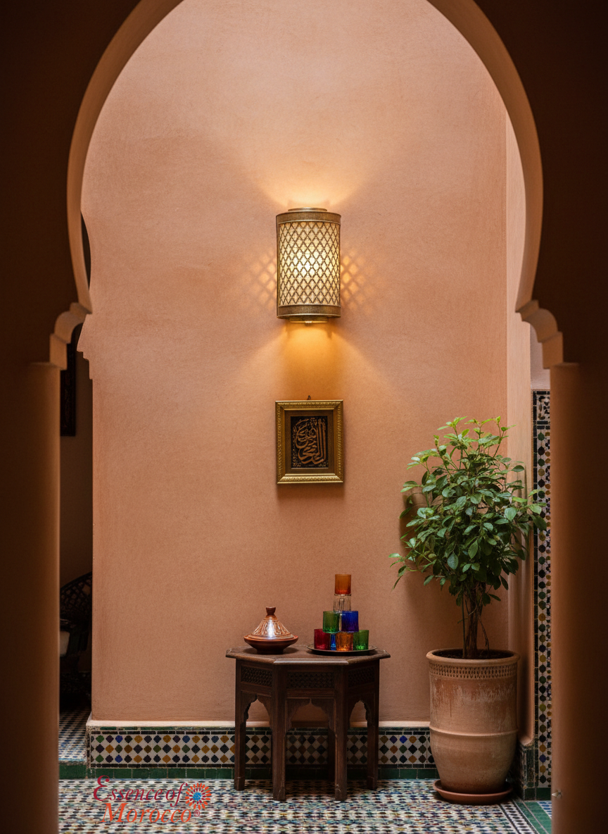 Moroccan Brass Wall Sconce Light Shade Handmade – Vintage Fes Openwork Design (BS2)