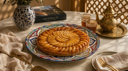 Large Moroccan Ceramic Plate / Serving Platter – Fes Multicolour – 35 cm (FP13)