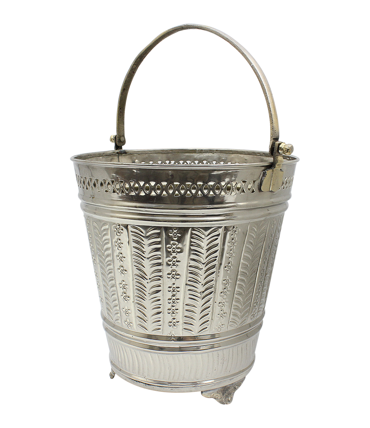 Moroccan Hammam Bucket Vintage Silver Maillechort Large Handmade Hand ...