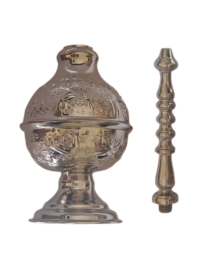 Moroccan Perfume Bottle Vintage Design Silver Maillechort Handmade Hand Engraved in Fez (SPB1)