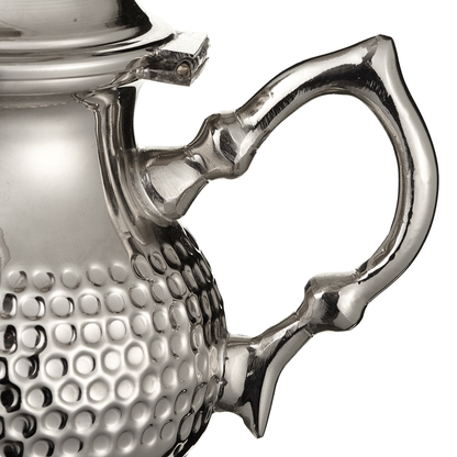 Moroccan Silver Teapot Integrated Filter Handle Cover Hammered XL Extra Large 1 Litre