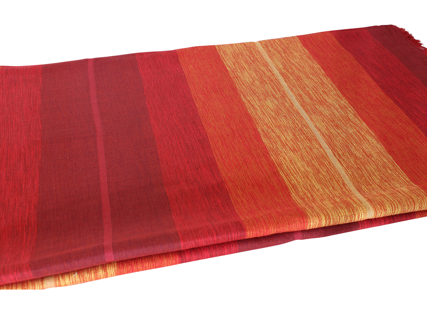 Moroccan Throw Bedspread Sofa Cover Red Handwoven Wool Sabra Silk 270 cm x 170 cm