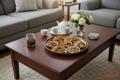 Moroccan VINTAGE BRASS TRAY Handmade Hand Engraved Large (VBT1)