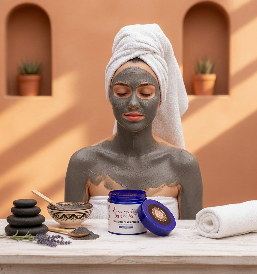 Rhassoul Clay Powder Mask Natural Pure Moroccan Ghassoul 250 g / 8.8 OZ