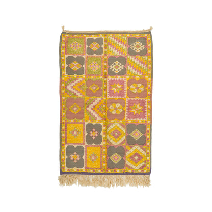 Moroccan Berber Wool Rug – Handwoven & Hand-Knotted, 160 x 104 cm / 5.3 x 3.4 ft