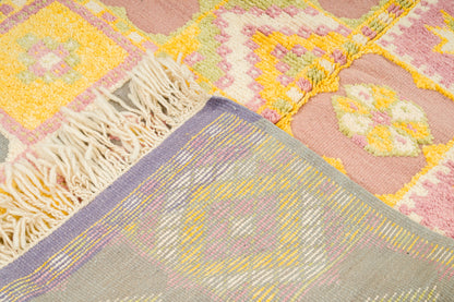 Moroccan Berber Wool Rug – Handwoven & Hand-Knotted, 160 x 104 cm / 5.3 x 3.4 ft