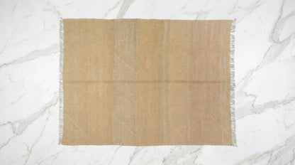 Moroccan Zanafi Wool Rug – Handwoven Flatweave Geometric, 205 x 152 cm / 6.7 x 5 ft